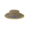 Соломенная шляпа Канотье рис полоска--1