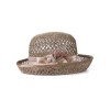 Соломенная шляпка № 12  с ажурным плетением по тулии и полю--1