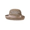 Соломенная шляпка № 12  с ажурным плетением по тулии и полю--4