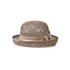 Соломенная шляпка № 12  с ажурным плетением по тулии и полю--5