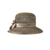 Соломенная шляпка № 18  с ажурным плетением по тулии и полю--7