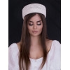 Соломенная шляпка ПилБокс №202 белый--3