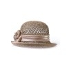 Соломенная шляпка № 23  с ажурным плетением по тулии --2
