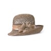 Соломенная шляпка № 25  с ажурным плетением по тулии--0
