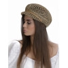 Соломенная кепка   433 с ажурным плетением--5
