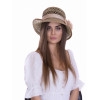 Соломенная шляпка №44 с ажуром по полю и тулии--5