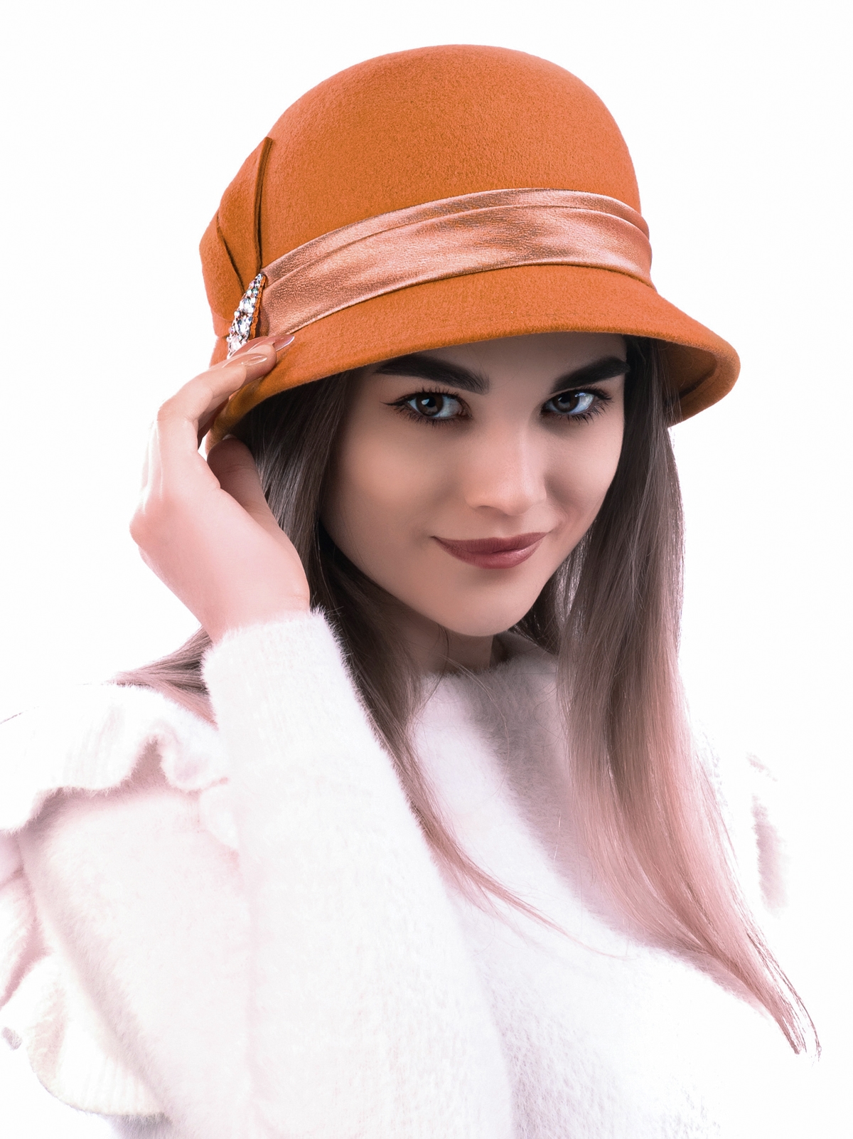 Фетровый капор  №85 горчица--2