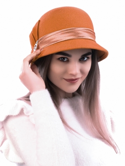 Фетровый капор  №85 горчица--2