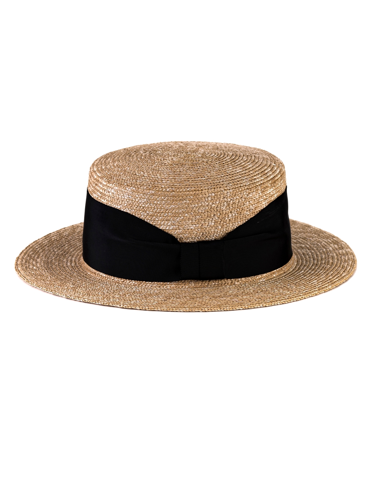 Соломенная шляпа Канотье7 микро черная