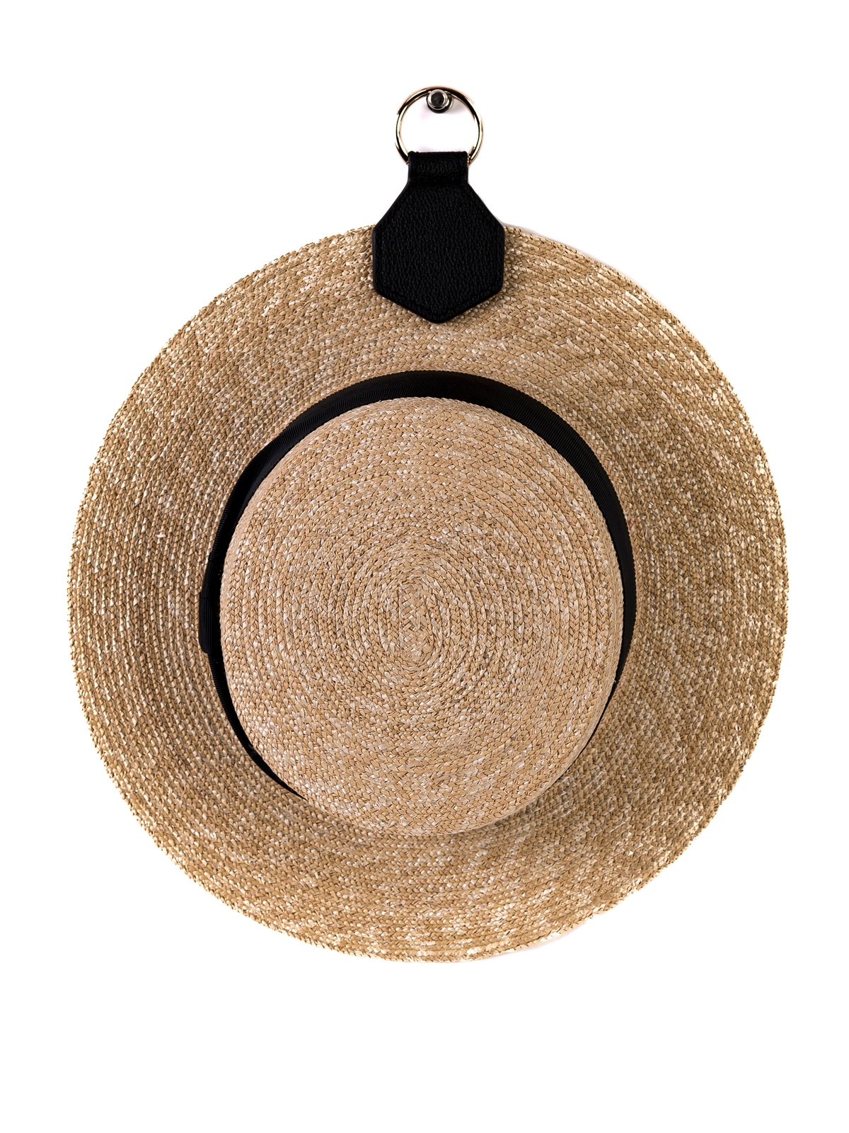 Соломенная шляпа Канотье7 микро черная--2