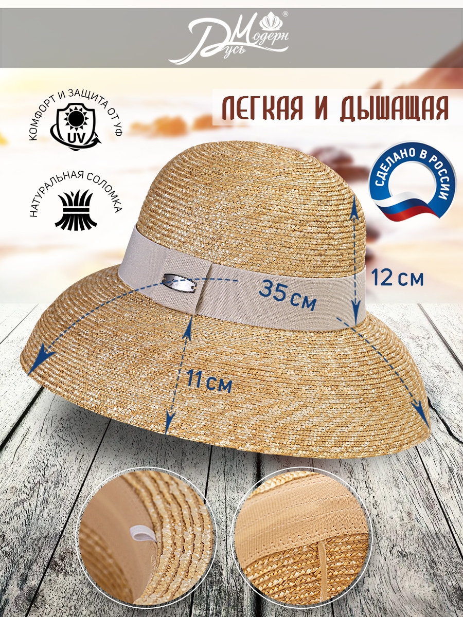 Шляпка Одри круглая из микросоломки--4