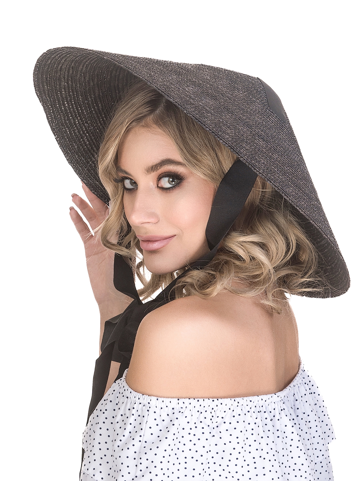 Соломенная шляпа НОН-ЛА чёрная--8