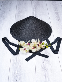 Соломенная шляпа НОН-ЛА чёрная--2