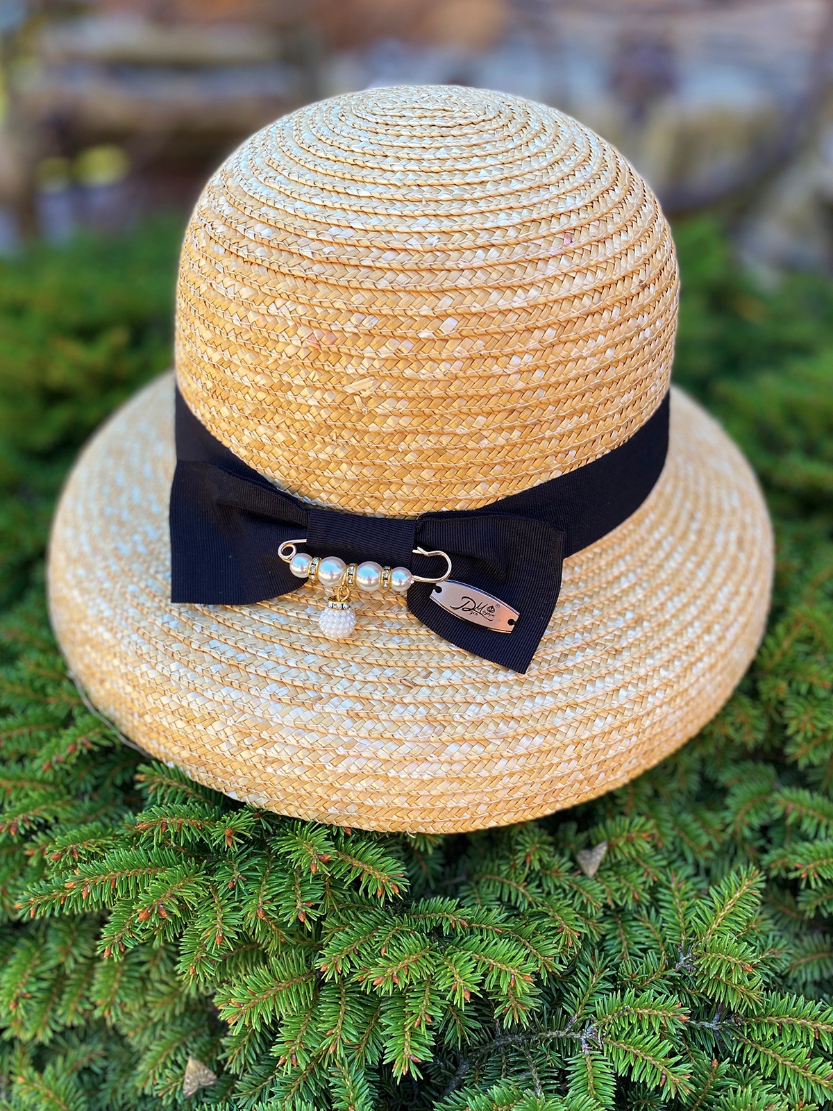 Соломенная шляпа Одри мини--28