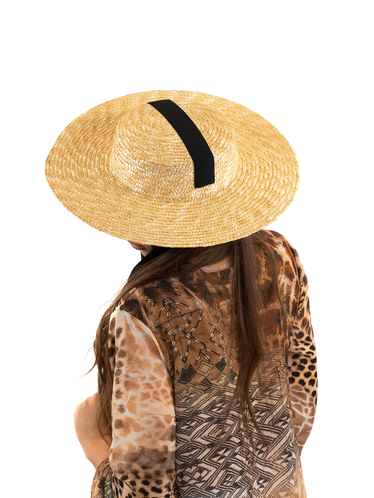 Соломенная шляпа Тотти мини с лентами--13