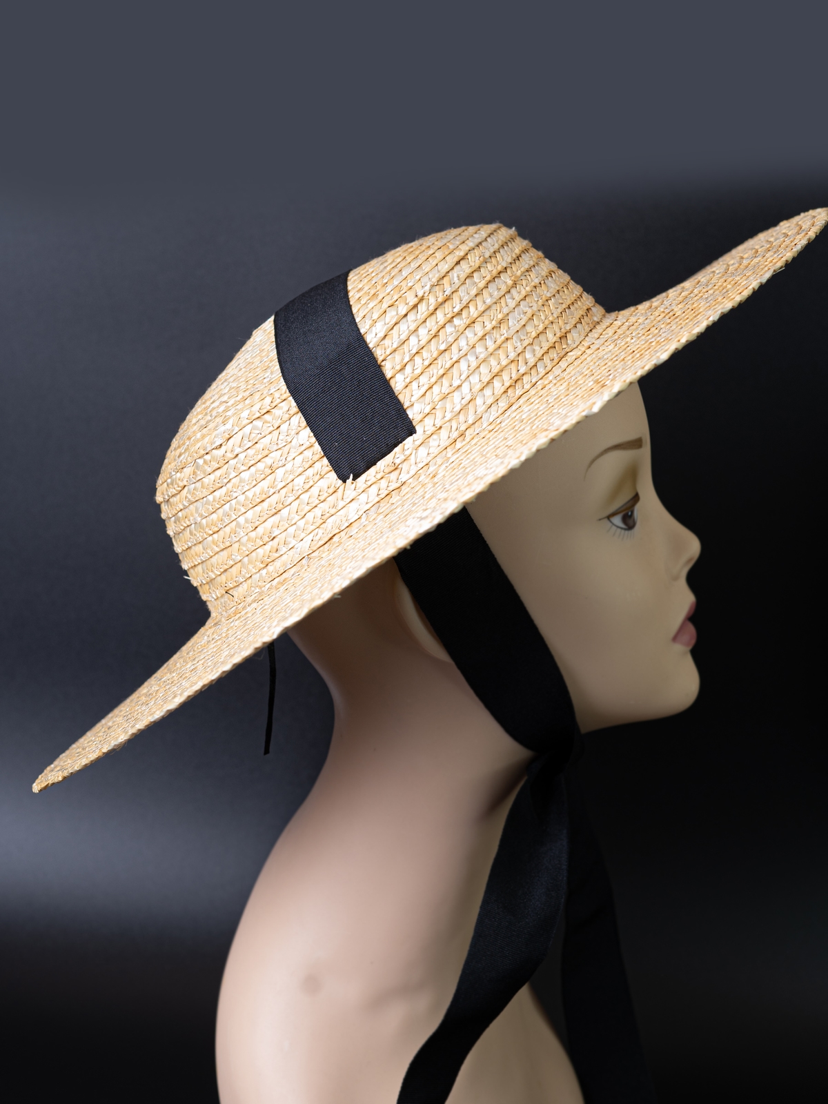 Соломенная шляпа Тотти мини с лентами--7