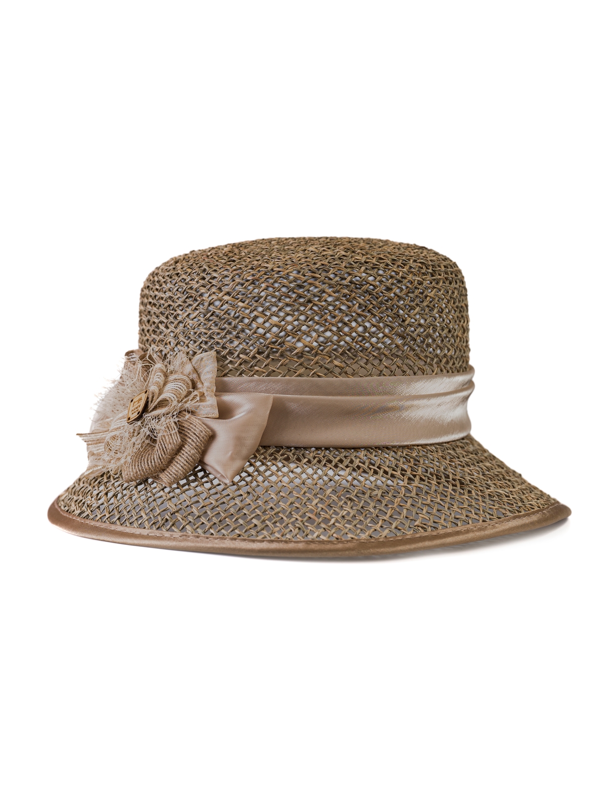 Соломенная шляпка №3 с плотным плетением--0