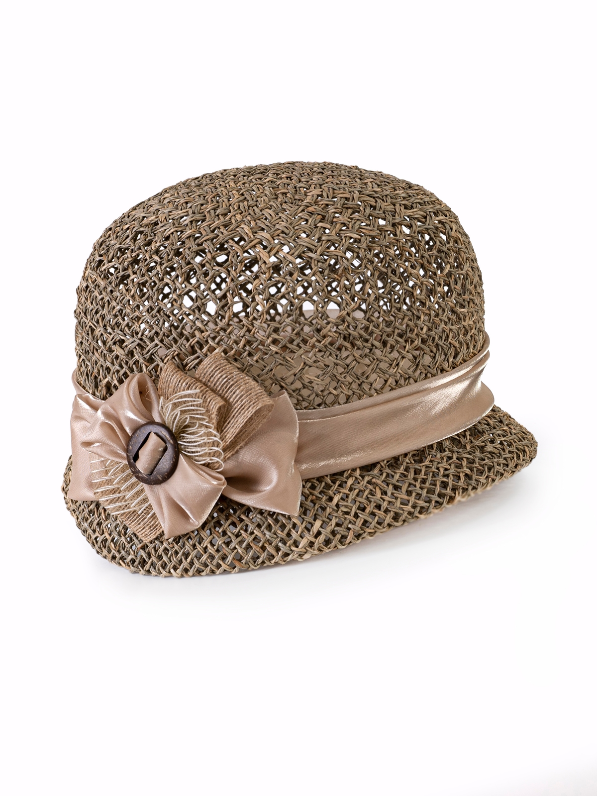 Соломенная шляпка № 315 с ажурным плетением