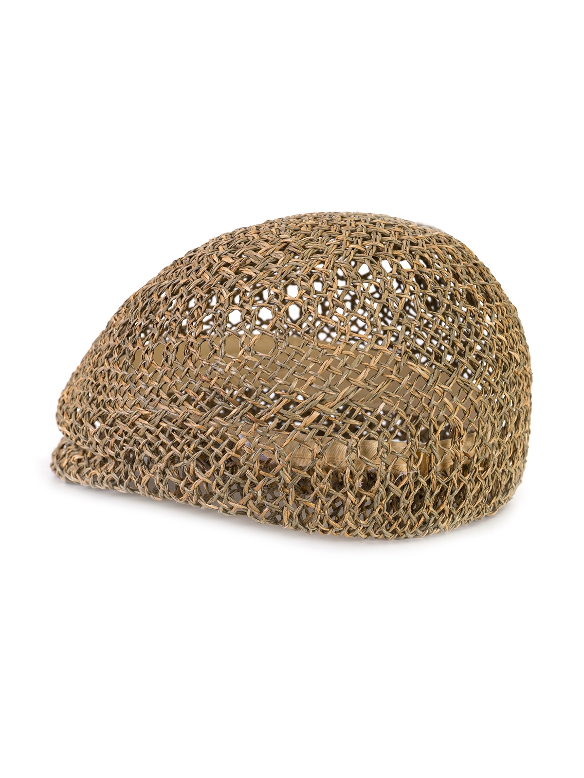 Соломенная кепка 413  универсальная с ажурным плетением--4
