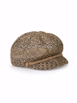 Соломенная кепка 424  с ажурным плетением