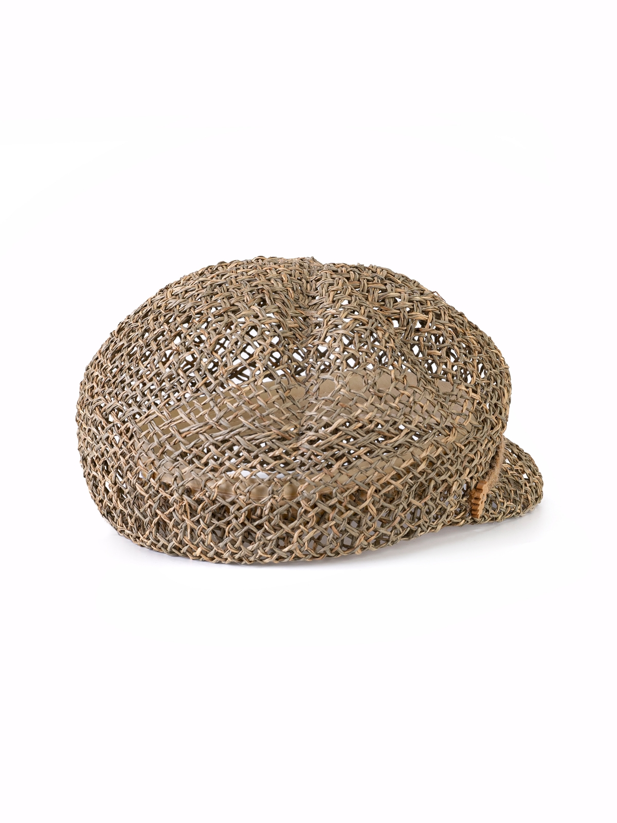 Соломенная кепка 424  с ажурным плетением--7
