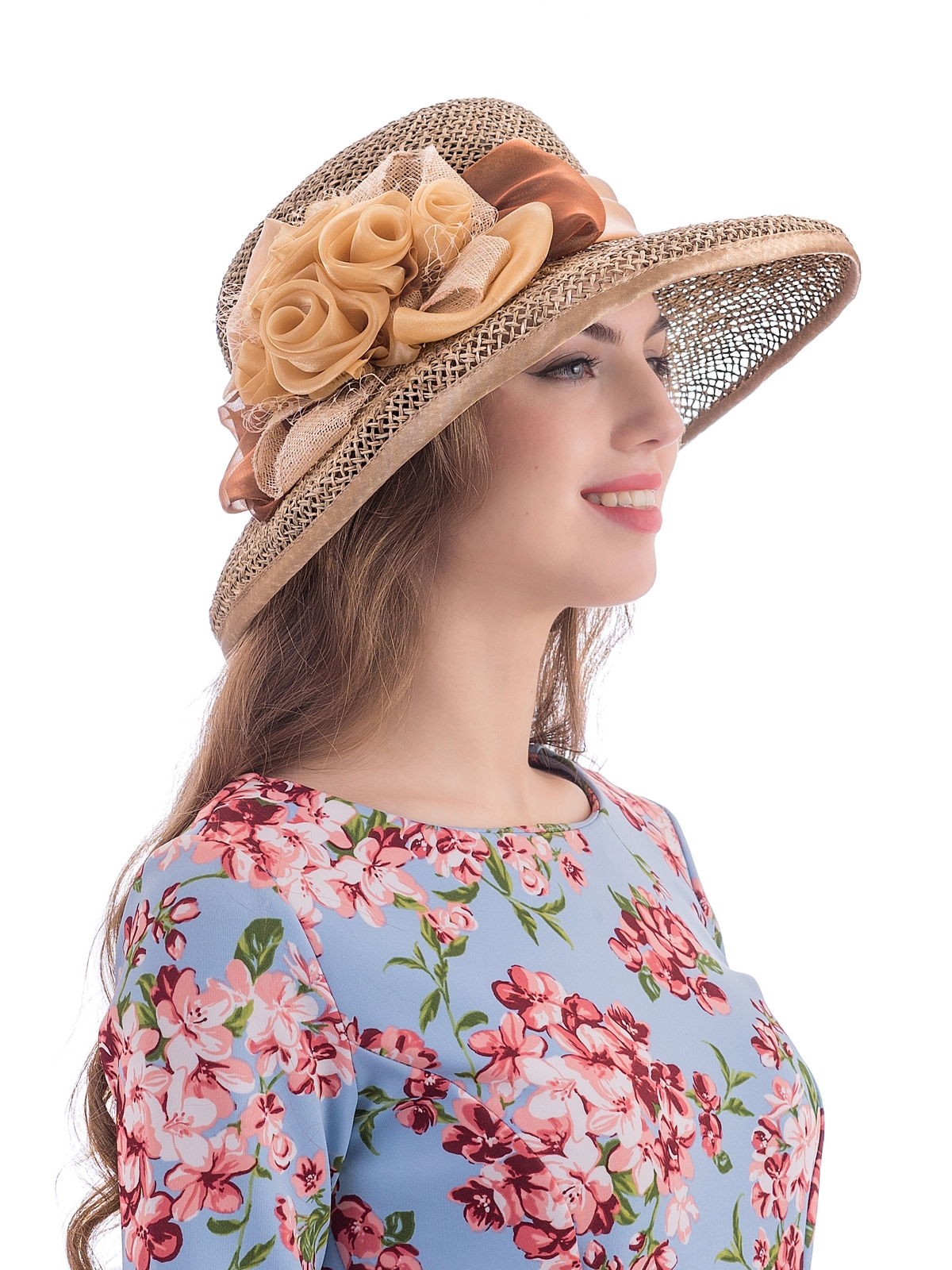 Соломенная шляпка № 48 с плотным плетением--2