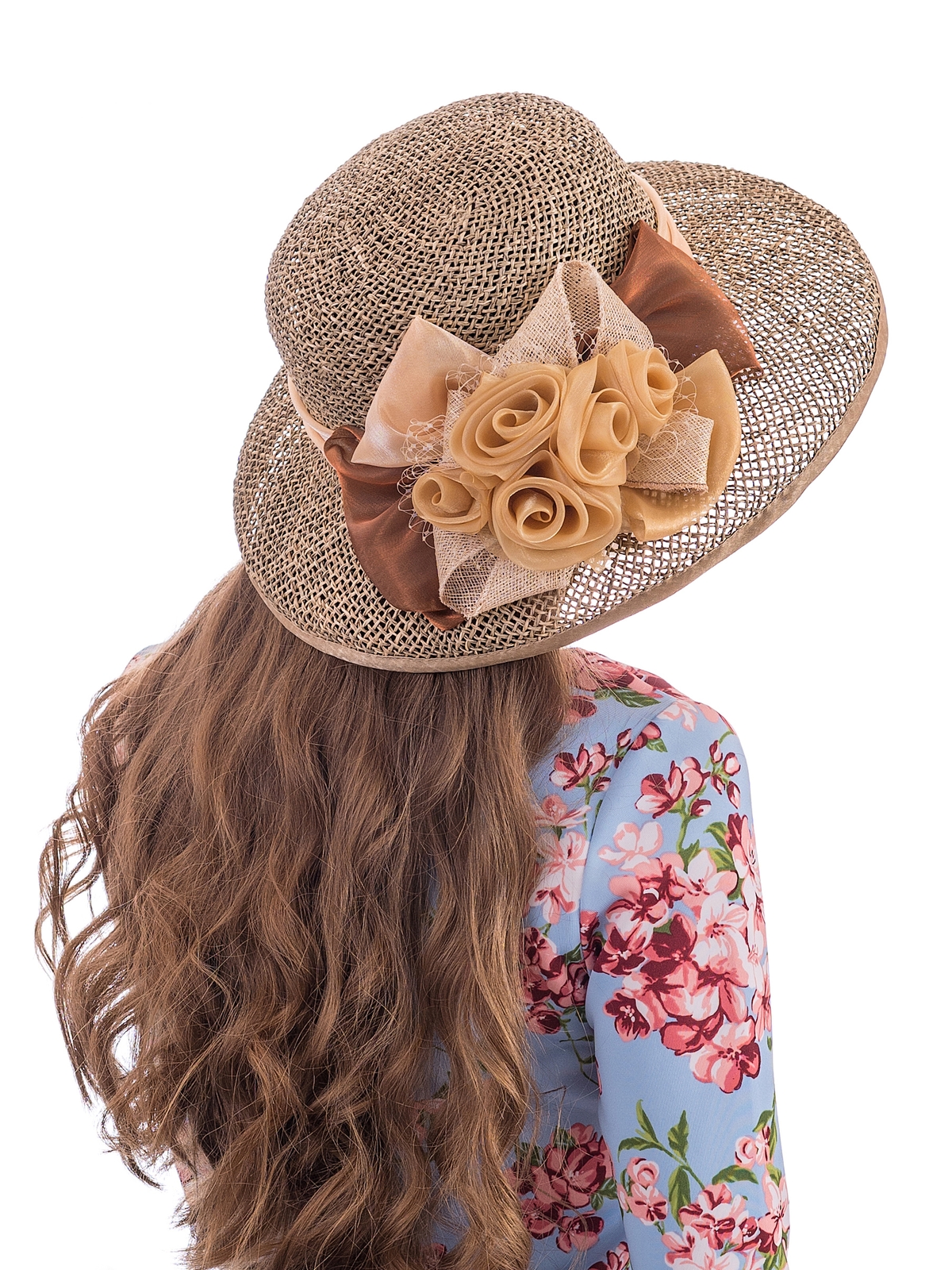 Соломенная шляпка № 48 с плотным плетением--0