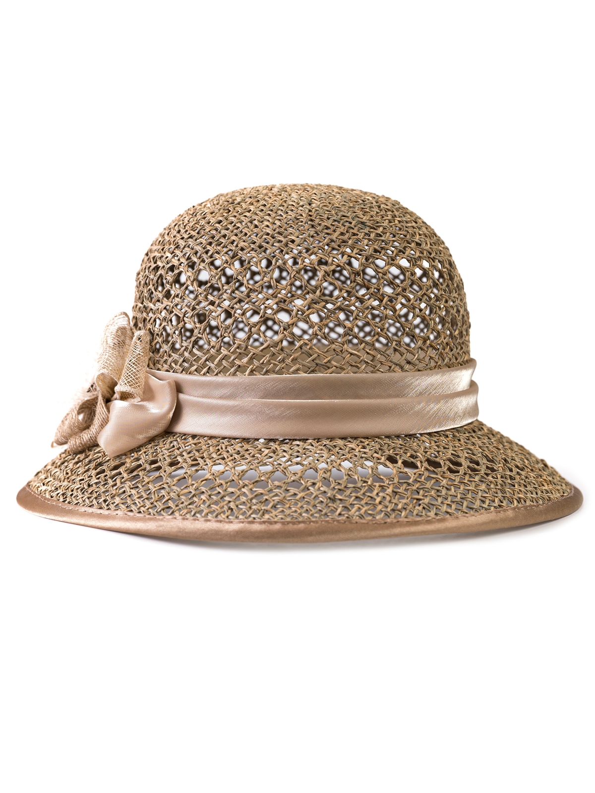 Соломенная шляпка №5 с ажуром по тулии и полю--1
