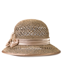 Соломенная шляпка №5 с ажуром по тулии и полю--1