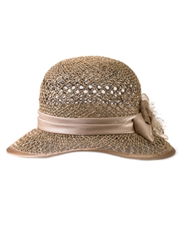 Соломенная шляпка №5 с ажуром по тулии и полю--2