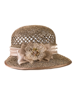 Соломенная шляпка №5 с ажуром по тулии