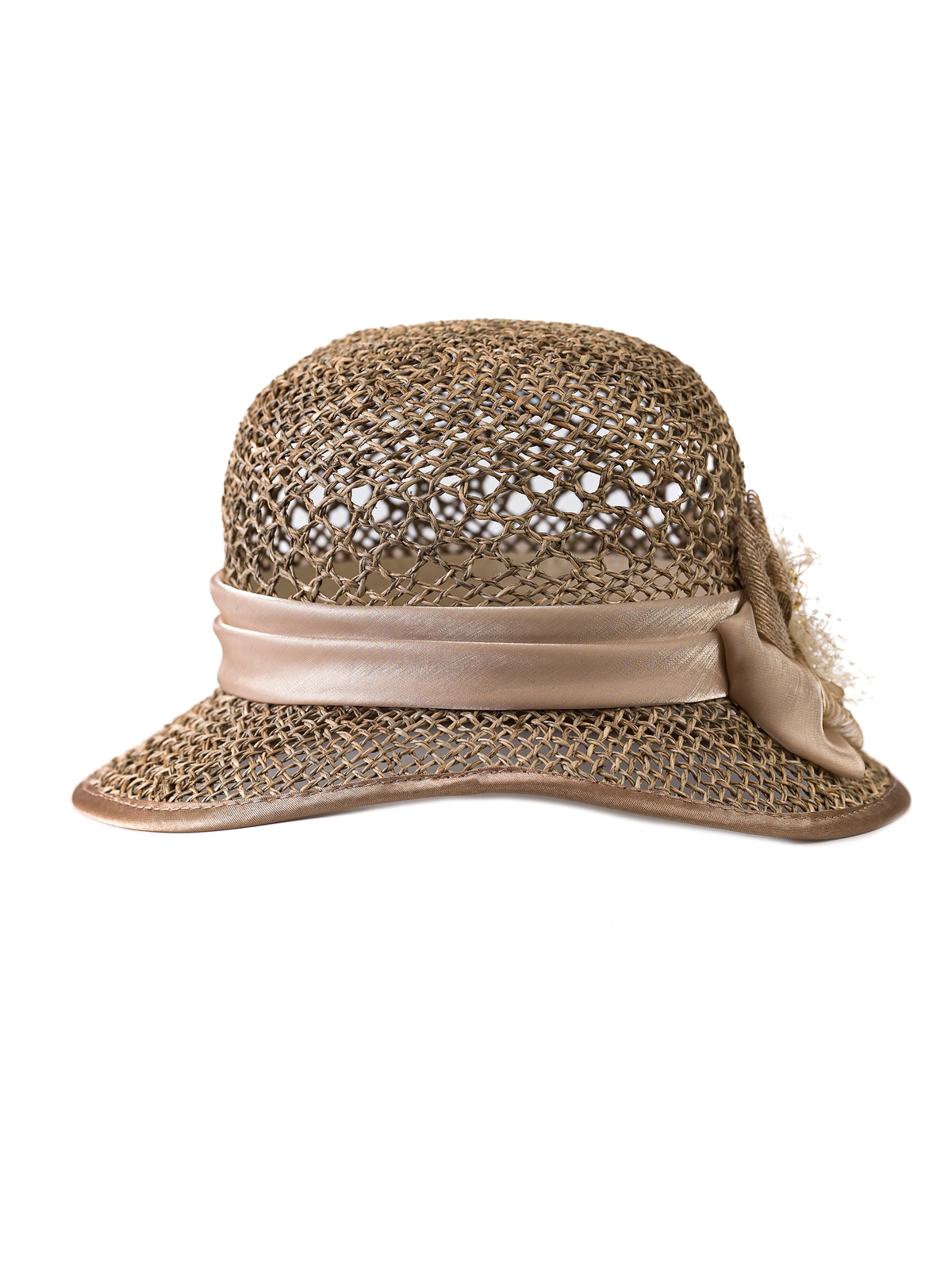 Соломенная шляпка №5 с ажуром по тулии--2