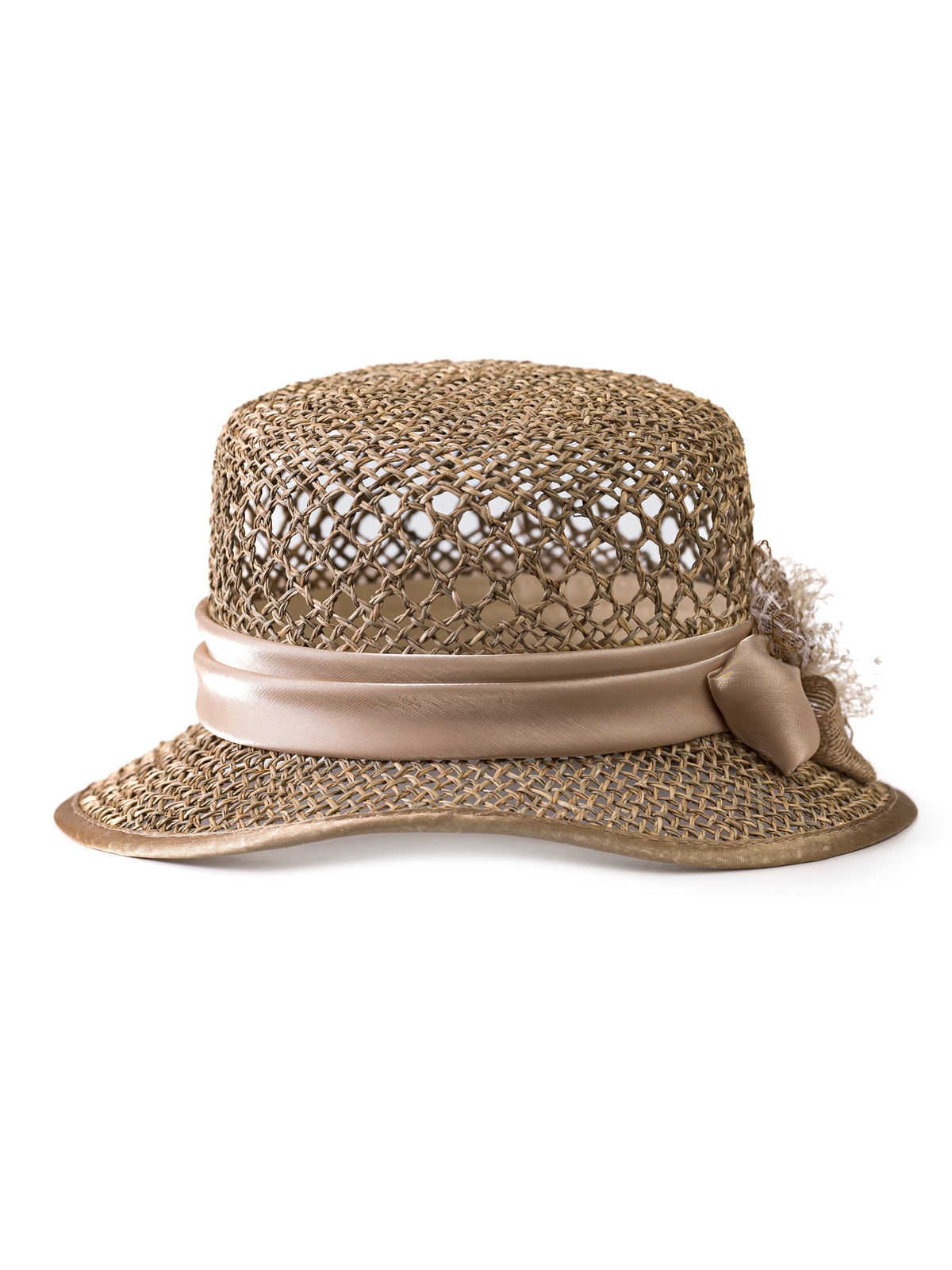 Соломенная шляпка №6с ажуром по тулии --2