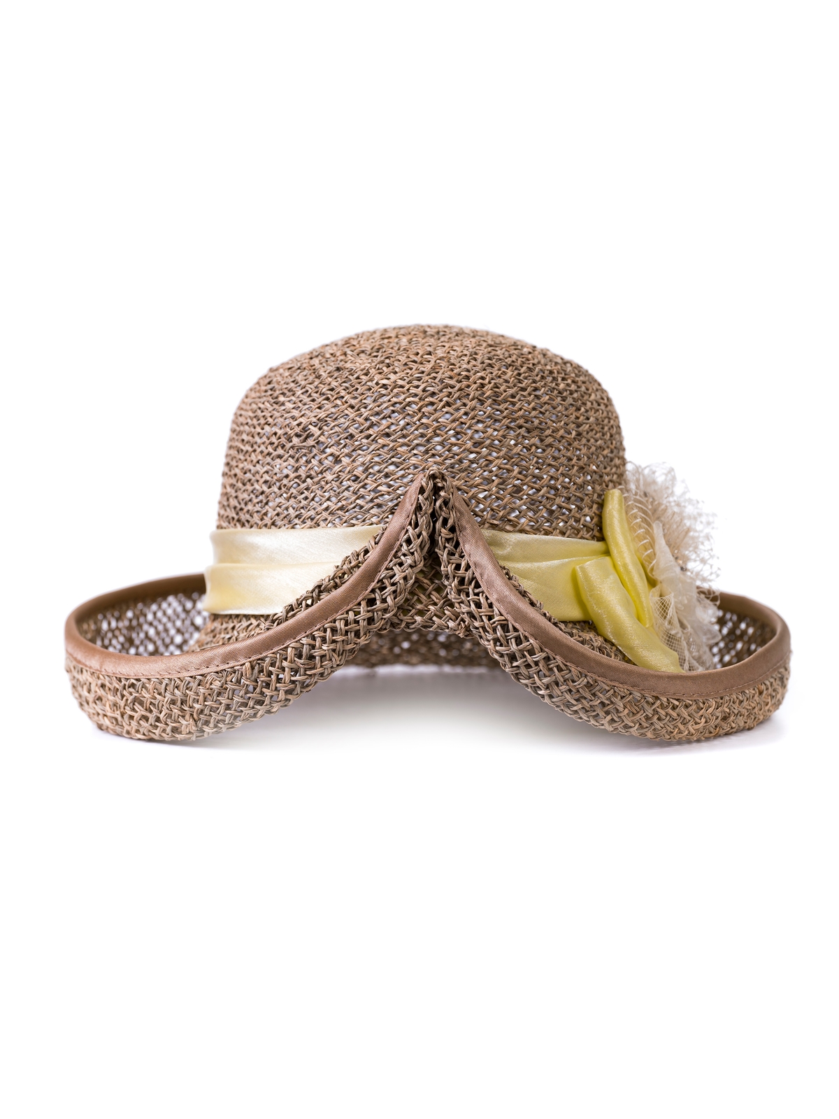 Соломенная шляпка 70 с плотным плетением--5