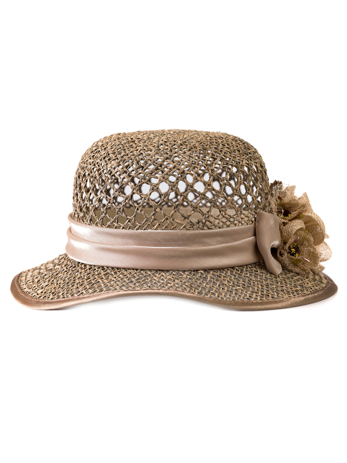 Соломенная шляпка  7 с ажуром по тулии--2