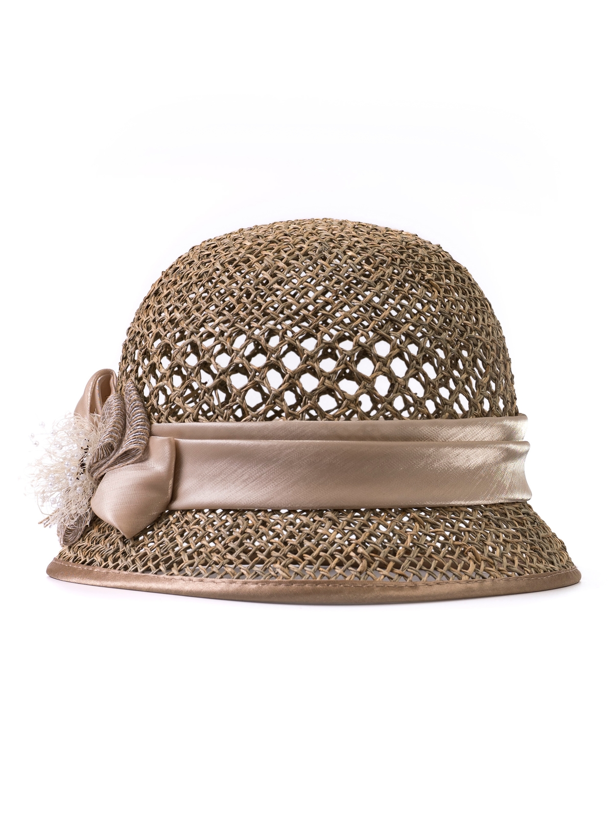 Соломенная шляпка 84 с ажуром по тулии--0