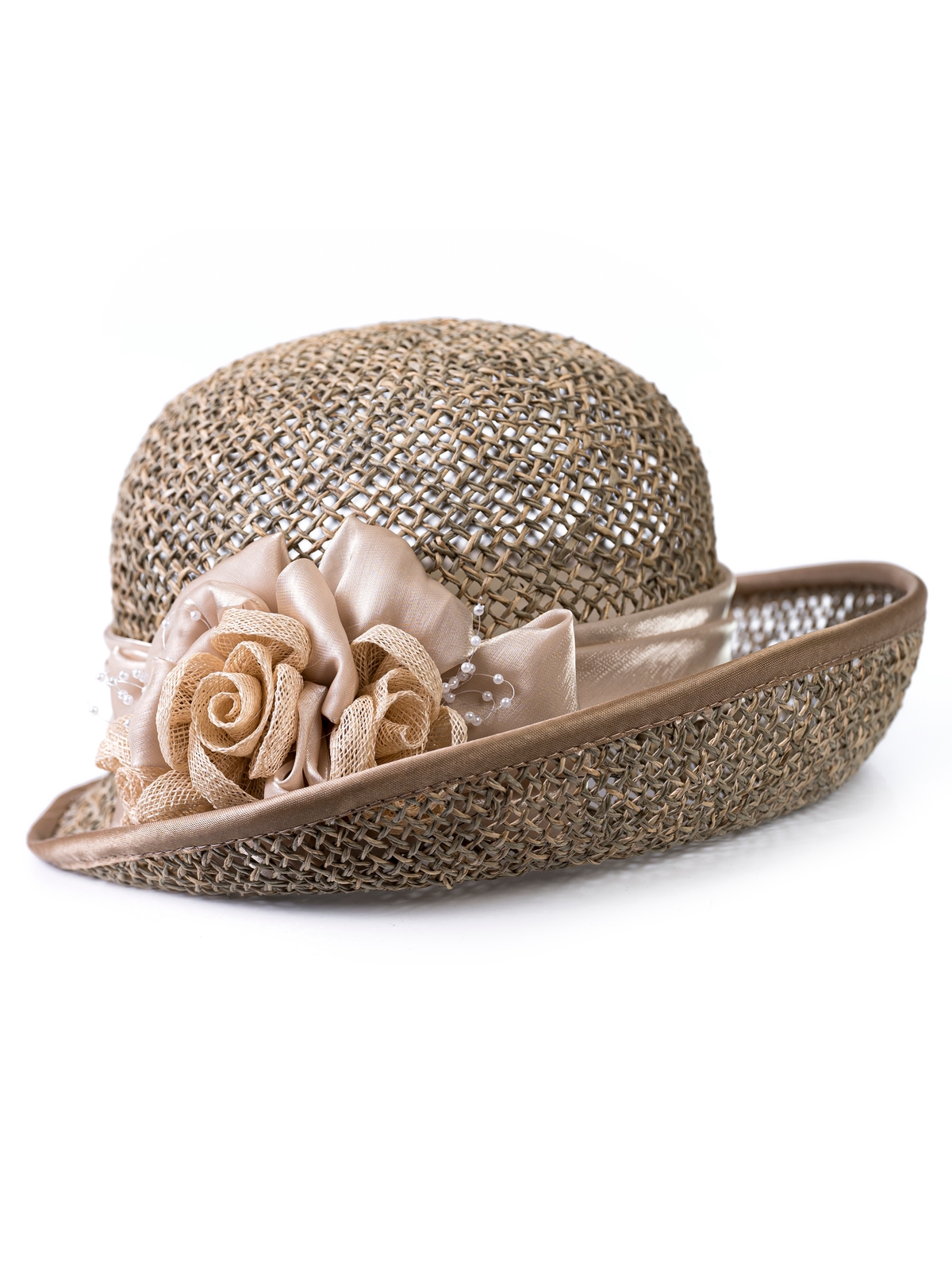 Соломенная шляпка №96 с плотным плетением--4
