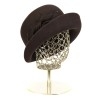 Фетровая шляпка №96коричневая--1