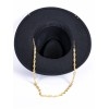 Федора+ - фетровая шерстяная шляпка №54 с цепочкой и брошкой орбита--8