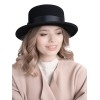Канотье -фетровая шляпка № 900 чёрная--17