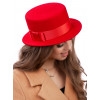 Канотье -фетровая шляпка № 901 красная--13