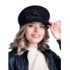 Картуз - фетровая шерстяная кепка 436 с вышивкой чёрная--8