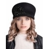 Картуз - фетровая шерстяная кепка 436 с вышивкой чёрная--19