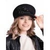Картуз - фетровая шерстяная кепка 436 с вышивкой чёрная--23