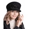 Картуз - фетровая шерстяная кепка 436 с вышивкой чёрная--24