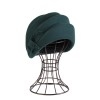Фетровый шерстяной берет 271 изумруд--0