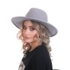 Федора - фетровая шерстяная шляпка №54 светло-серая--6