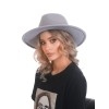 Федора - фетровая шерстяная шляпка №54 светло-серая--7