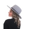 Федора - фетровая шерстяная шляпка №54 светло-серая--10