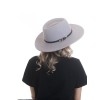 Федора - фетровая шерстяная шляпка №54 светло-серая--14